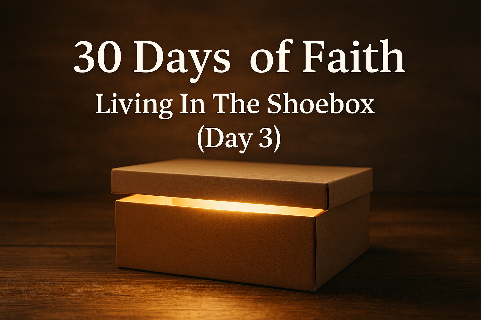 30 Days of Faith: Living In The Shoebox (Day 3)